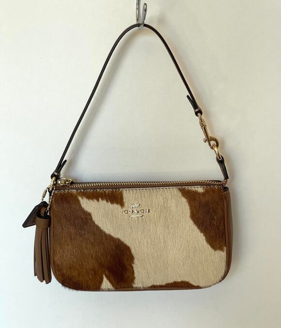 Coach Handbags - Coach Nolita 19 Wristlet CDW34 Haircalf Cow Print Leather Shoulder Bag C